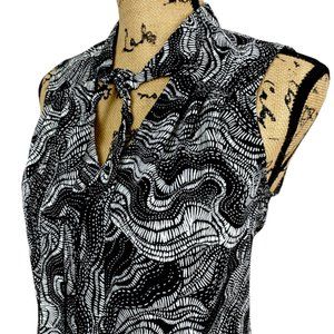 Mossimo sleeveless blouse tie neck closure SMALL
